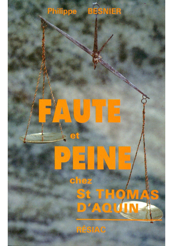 FAUTE ET PEINE CHEZ ST THOMAS D AQUIN