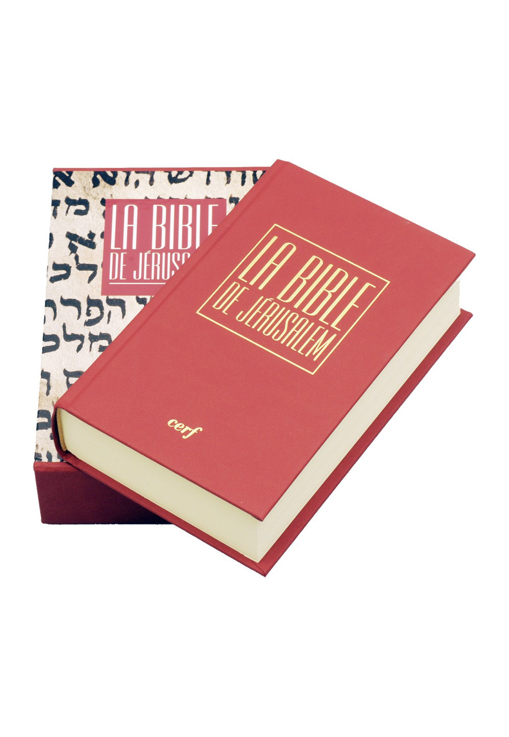 BIBLE DE JÉRUSALEM - RELUIRE ROUGE AVEC ÉTUI