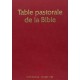 TABLE PASTORALE DE LA BIBLE