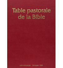 TABLE PASTORALE DE LA BIBLE