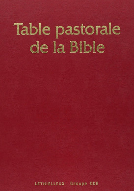 TABLE PASTORALE DE LA BIBLE