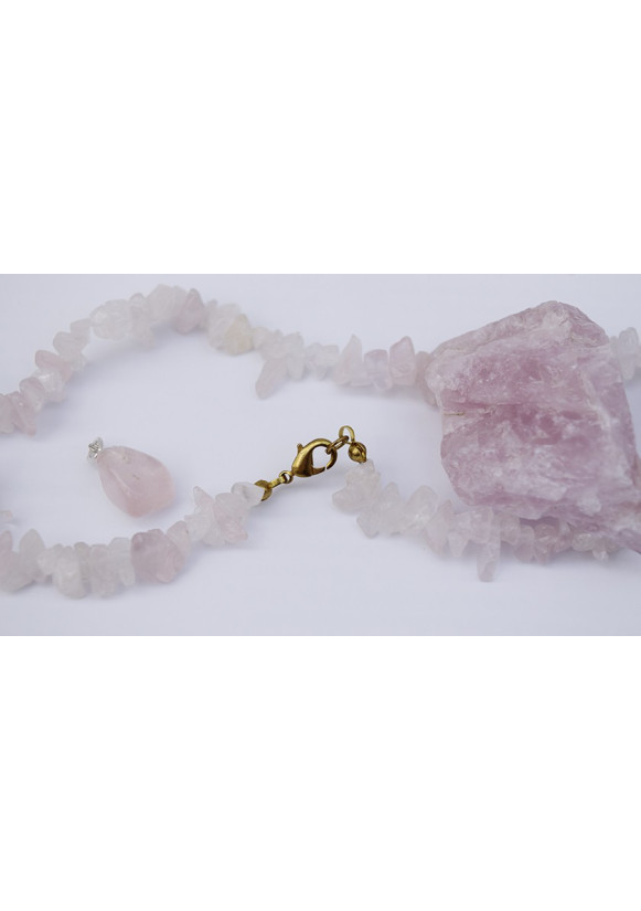 QUARTZ ROSE NATUREL PENDENTIF 