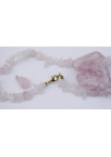 QUARTZ ROSE PIERRES BRUTES COLLIER 