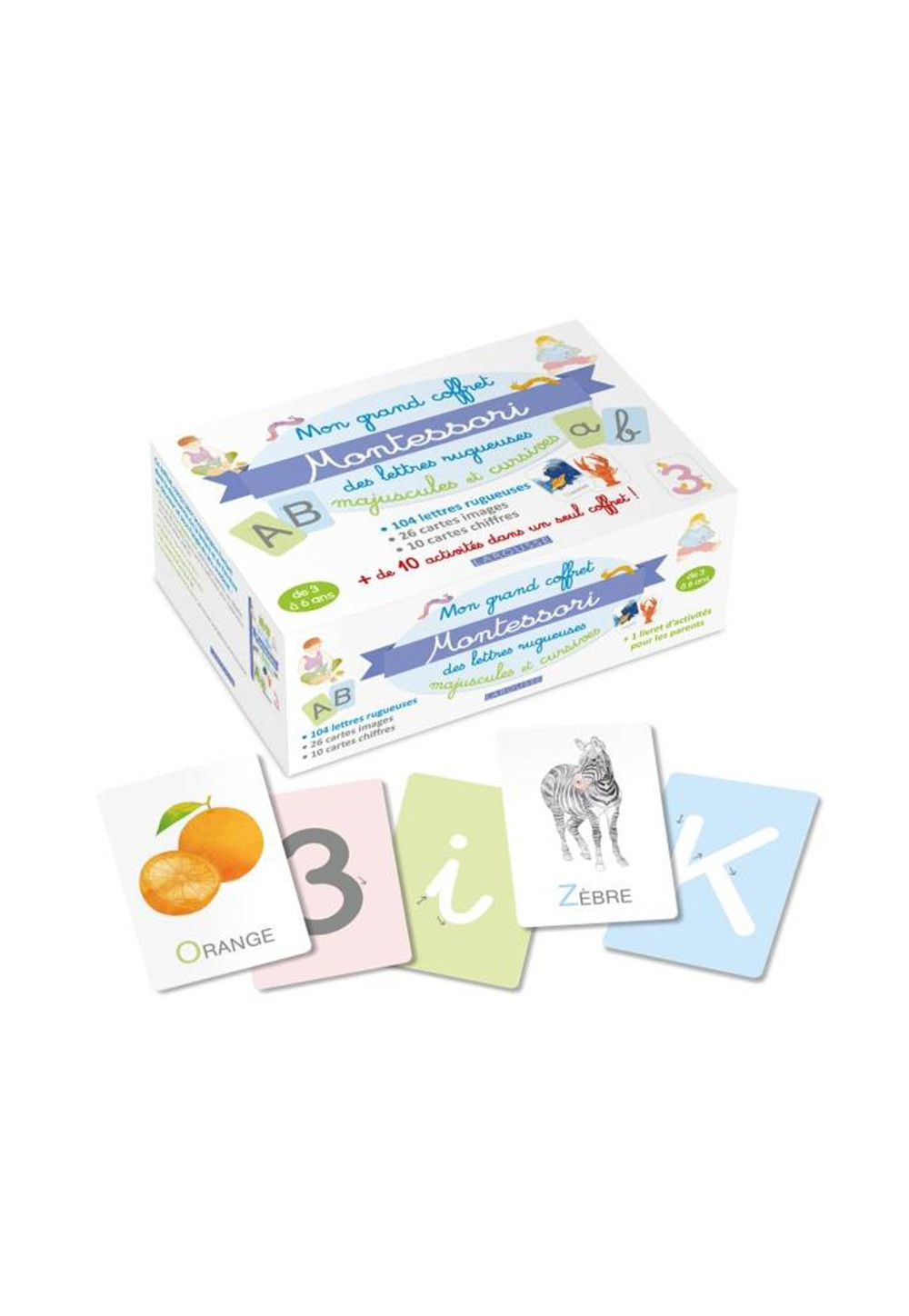 MON GRAND COFFRET MONTESSORI DES LETTRES RUGUEUSES MAJUSCULES ET CURSIVES