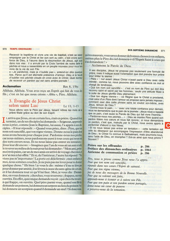 MISSEL DIMANCHES ET FÊTES DE TROIS ANNÉES