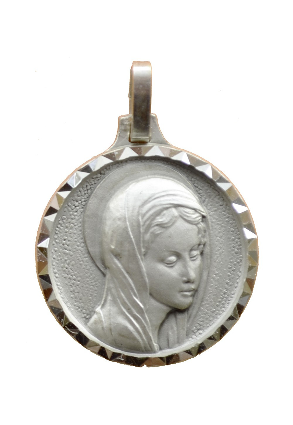 MEDAIL LOURDES BUSTE argent