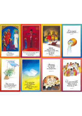 LOT DE 5 IMAGES COMMUNION