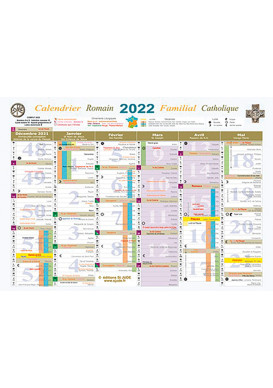 Calendrier 2022 Familial Catholique