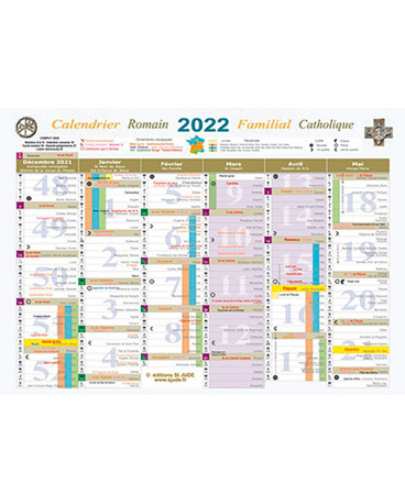 Calendrier 2022 Familial Catholique