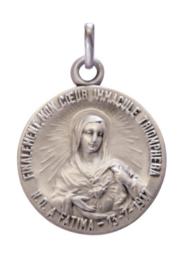 MEDAILLE "O VIERGE SAINTE" en argent véritable