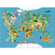 puzzle carte illustrée du monde