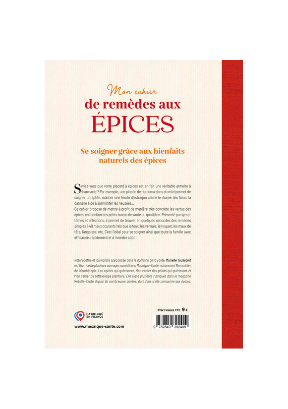 Mon cahier de remèdes aux épices
