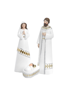 nativité couleur or peinte à la main