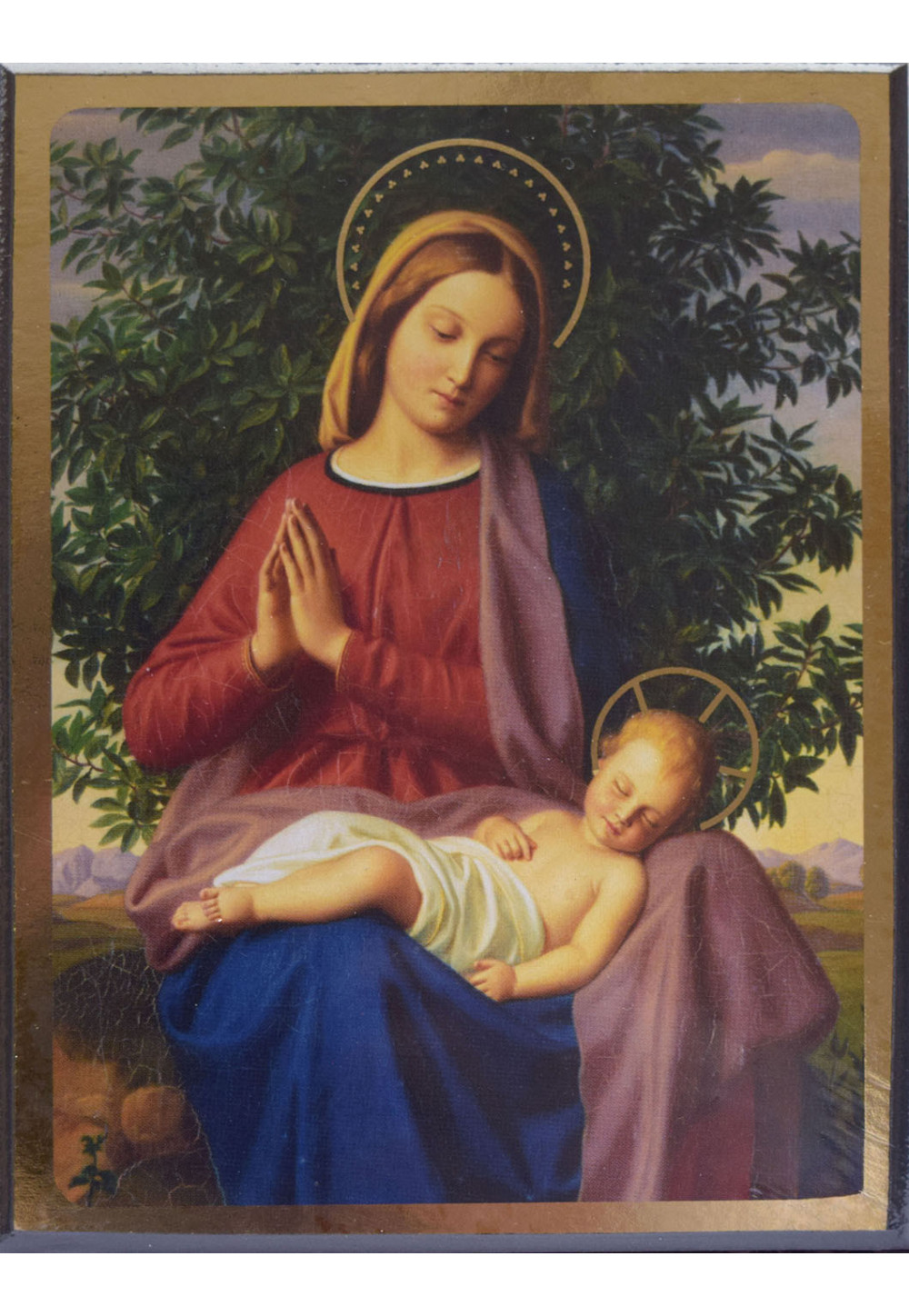 ICONE MARIE COMTEMPLANT JESUS ENDORMI