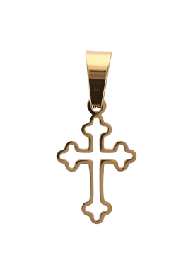 Croix baroque dorée 1.5 cm