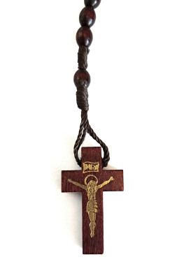 CHAPELET ROSAIRE SUR CORDE