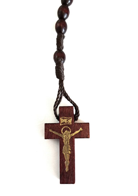CHAPELET ROSAIRE SUR CORDE