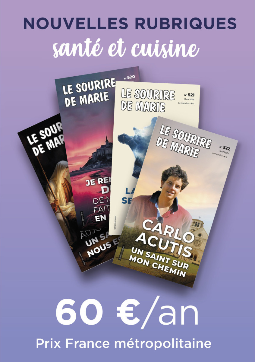 Abonnement au SOURIRE DE MARIE 1 an France métropolitaine