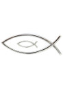 POISSONS AUTOCOLLANT PAR 2 RELIEF ARGENTE 3.3X9.5cm