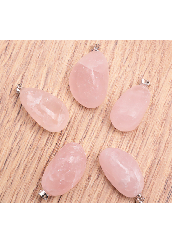 QUARTZ ROSE NATUREL PENDENTIF