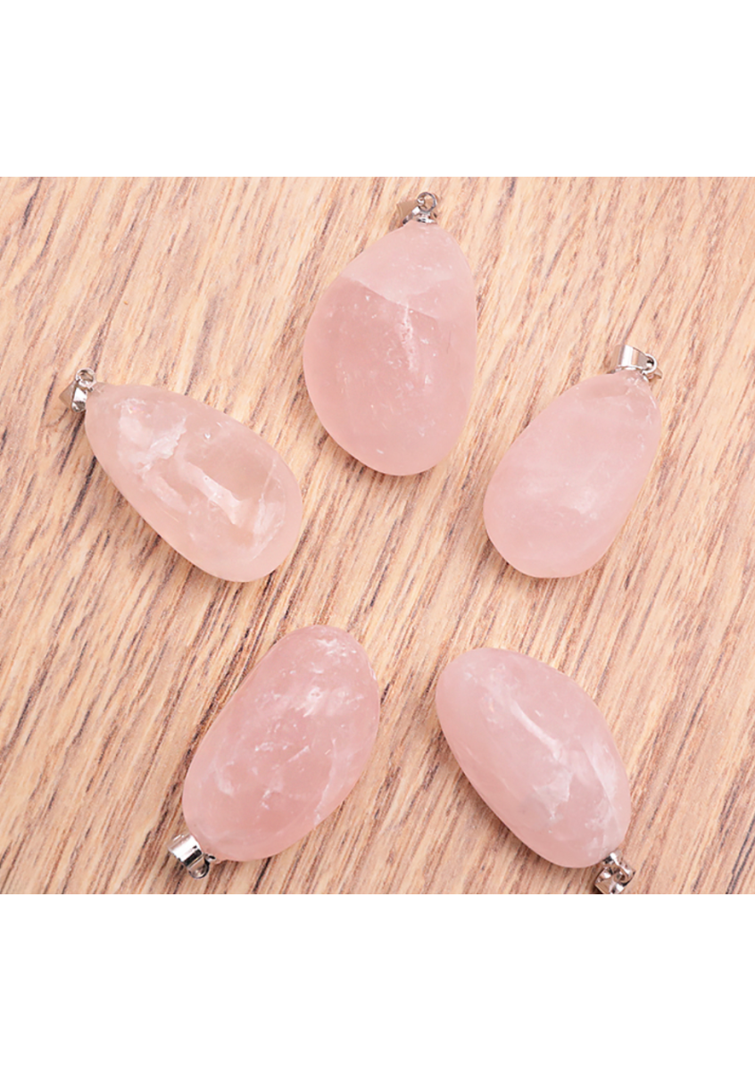 QUARTZ ROSE NATUREL PENDENTIF
