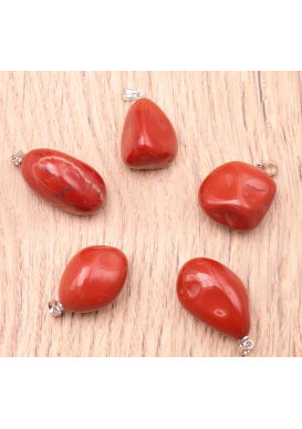 JASPE ROUGE PENDENTIF ALLONGE