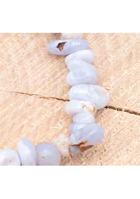 CALCEDOINE BLEUE COLLIER BAROQUE