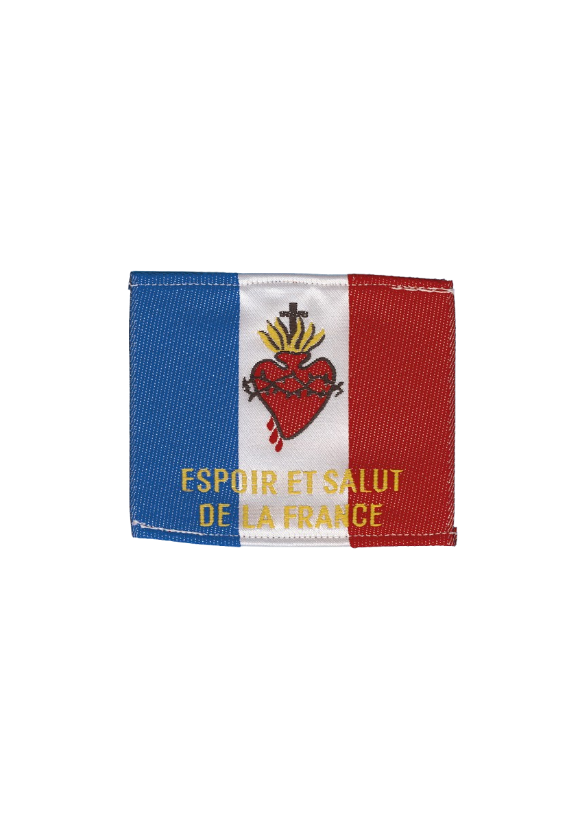 DRAPEAU S COEUR ESPOIR ET SALUT DE LA FRANCE 7 x 7 cm