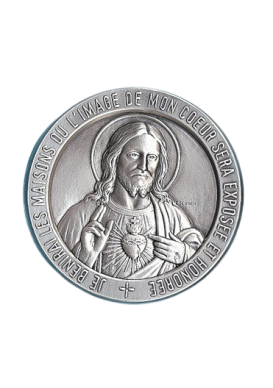 PLAQUE DE PORTE ADHESIVE SACRÉ CŒUR DE JÉSUS