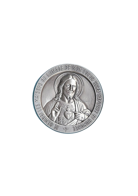 PLAQUE DE PORTE ADHESIVE SACRÉ CŒUR DE JÉSUS