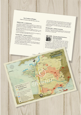 CARTE D'INVASION DE LA FRANCE D'APRES LES PROPHETIES (A5)