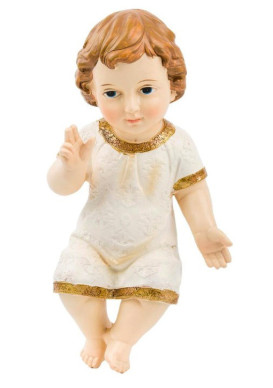 Enfant Jésus pour crèche en résine, peint a la main