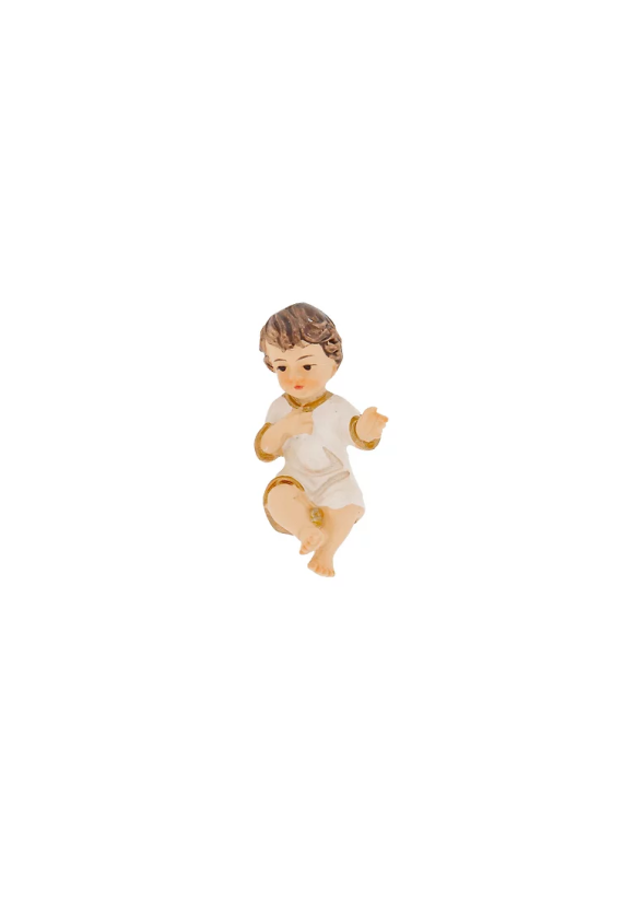 Enfant Jésus pour crèche en résine, peint a la main