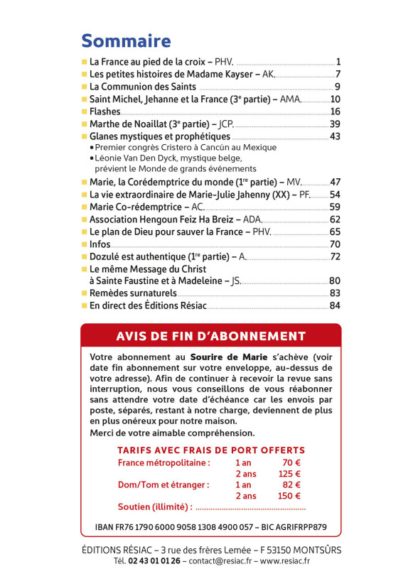 Abonnez-vous à notre revue