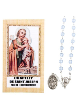 CHAPELET SAINT JOSEPH Grains bleus