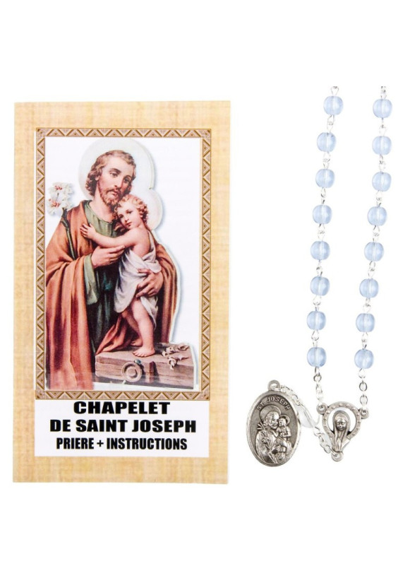 CHAPELET SAINT JOSEPH Grains bleus