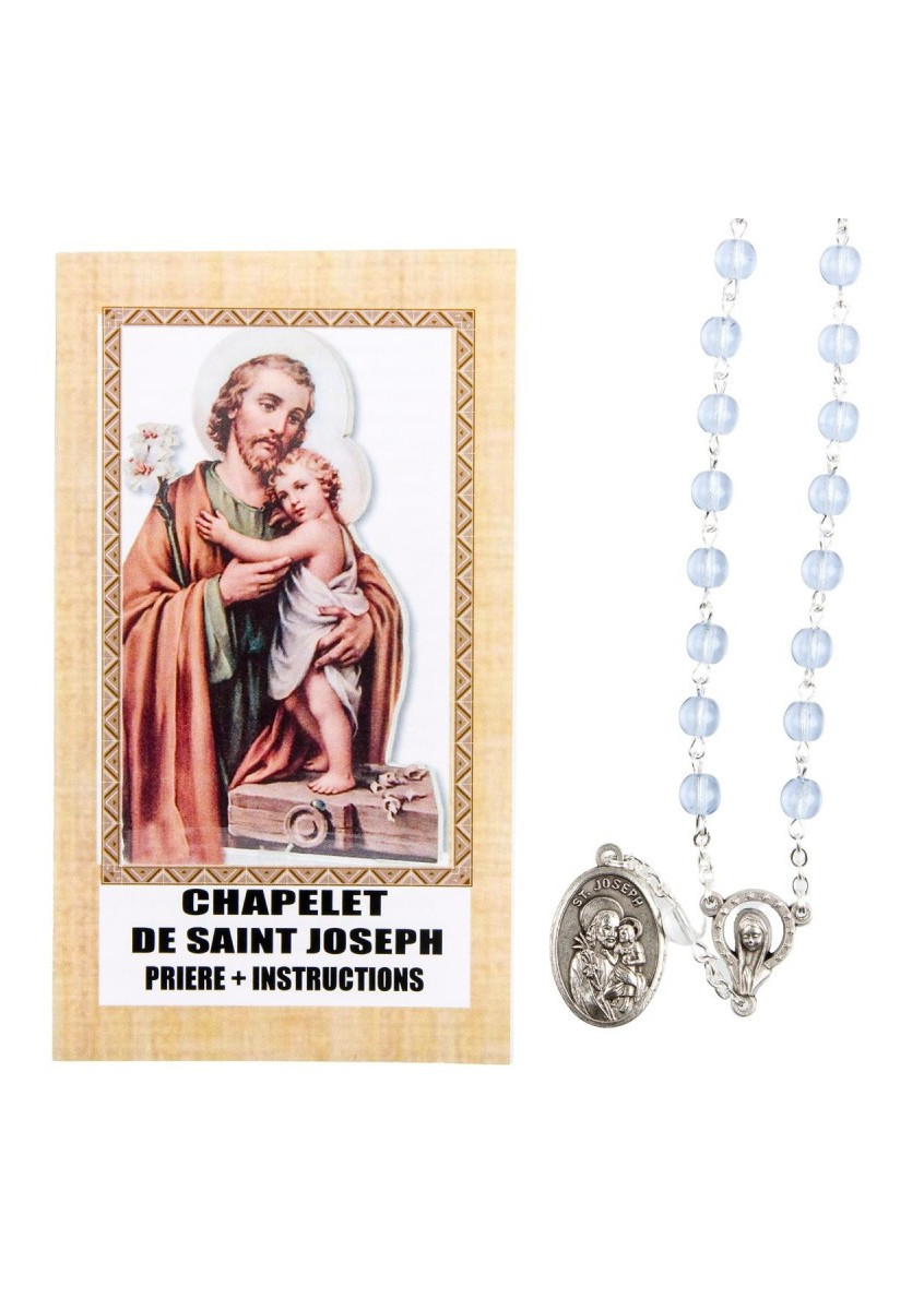 CHAPELET SAINT JOSEPH Grains bleus