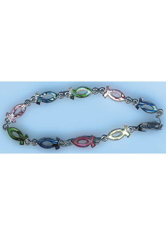 BRACELET POISSONS ICHTUS COULEUR 