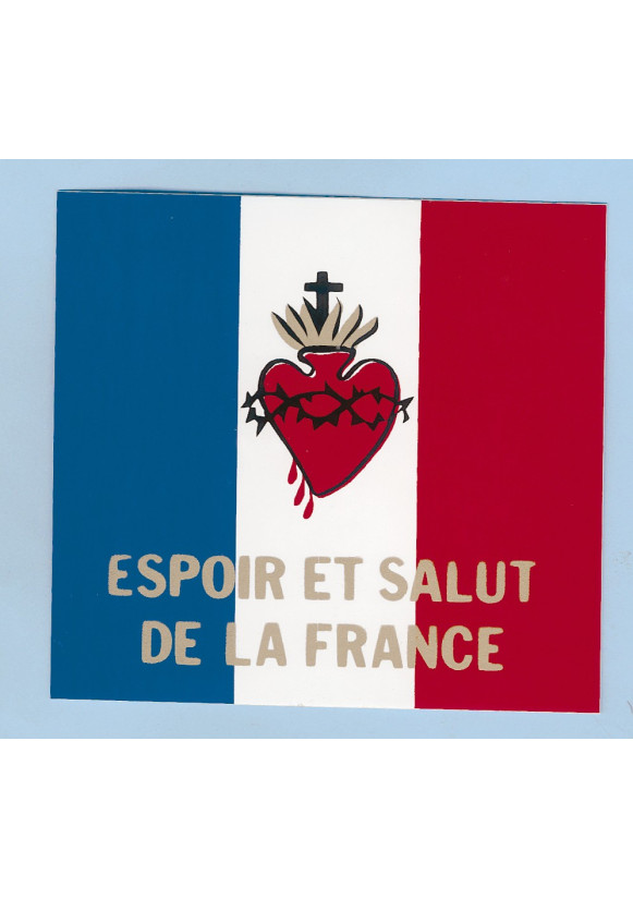 DRAPEAU SACRÉ COEUR (Loublande) ESPOIR ET SALUT DE LA FRANCE