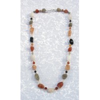 AGATE COLLIER PIERRE ROULEE 