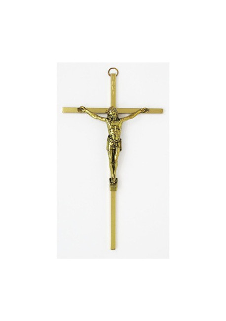 CRUCIFIX ET CHRIST en métal doré