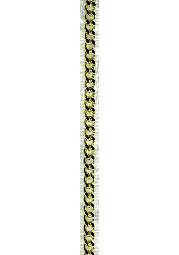 CHAINE PL OR - Maille Gourmette - Longueur 50 cm