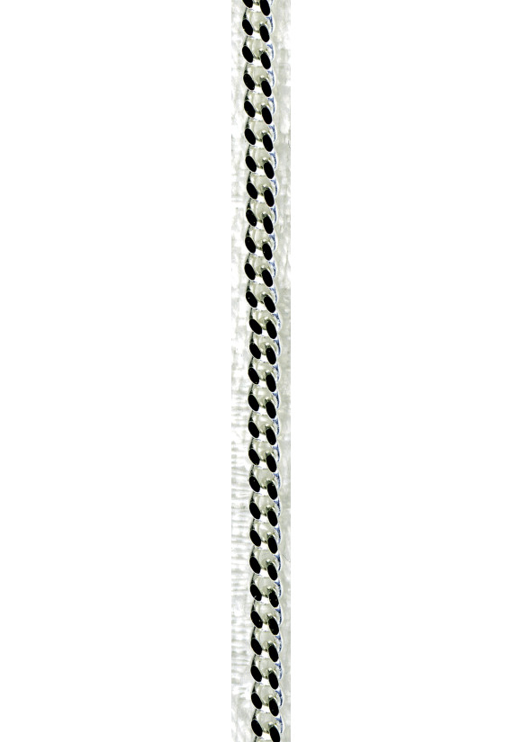 CHAINE ARGENT - Maille Gourmette - Longueur 45 cm