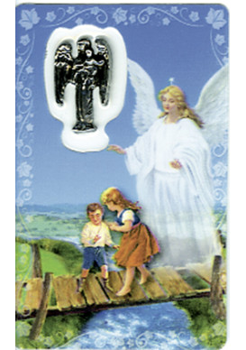 CARTE MEDAIL PLASTIQUE ANGE GARDIEN