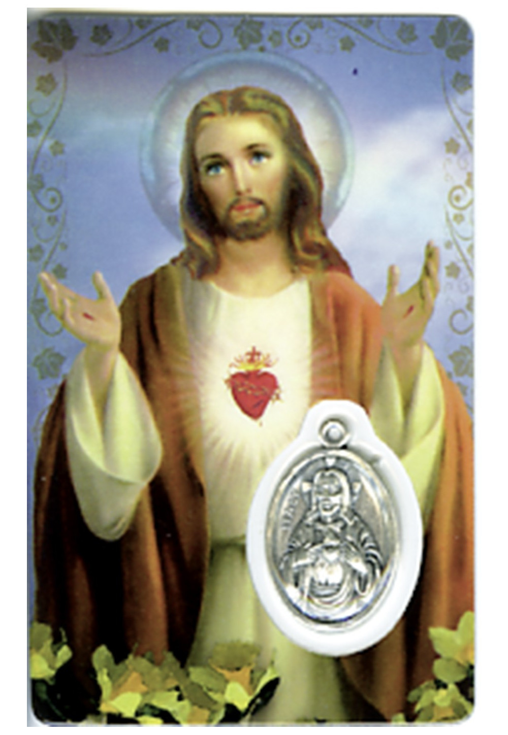 CARTE MEDAIL PLASTIQUE SACRE COEUR