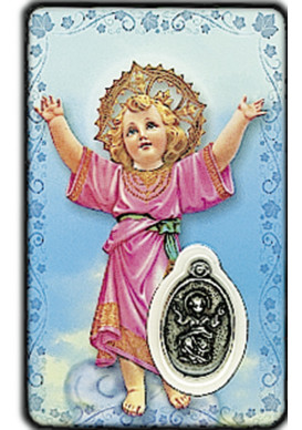 CARTE MEDAIL PLASTIQUE ENFANT JESUS