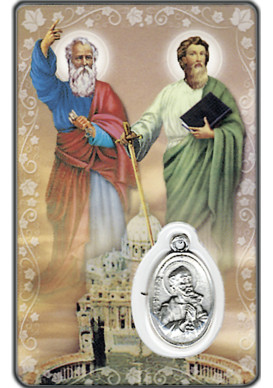 CARTE MEDAIL PLASTIQUE ST PIERRE & ST PAUL