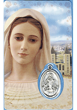 CARTE MEDAIL PLASTIQUE MEDJUGORJE