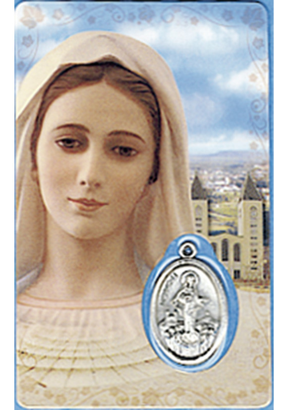 CARTE MEDAIL PLASTIQUE MEDJUGORJE