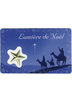 CARTE MEDAIL PLASTIQUE LUMIERE DE NOEL